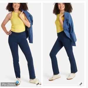 Betabrand Denim Straight Leg Pants